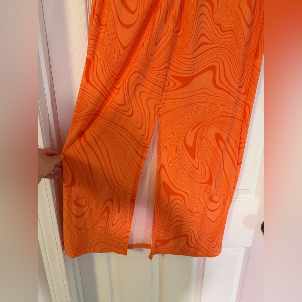 SO Vibrant Orange Maxi Skirt - Picture 2 of 3